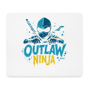 Outlaw Ninja Cartoon Design - Mousepad (Querformat) - Weiß - Vorne