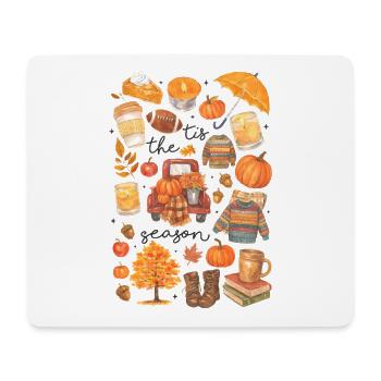 Herbstliche Gemütlichkeit Illustration - Mousepad (Querformat) - Weiß - Vorne
