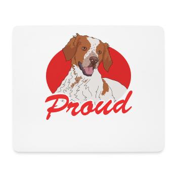 Brittany Dad Epagneul Breton Chien d’arrêt cadeau - Tapis de souris (format paysage) - blanc - Devant
