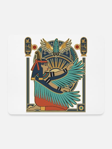 MAAT Göttin der Gerechtigkeit - Mousepad (Querformat) - Weiß