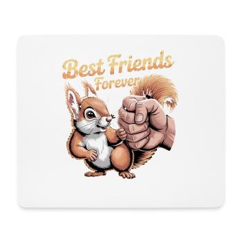  Best Friends Forever Eichhoernchen Fistbump - Mousepad (Querformat) - Weiß - Vorne