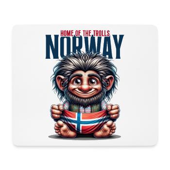 Norwegian Troll with Flag - Mouse Pad (horizontal) - white - Front