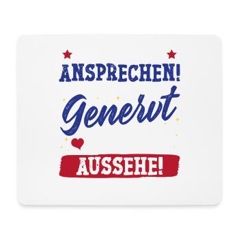 Malle NICHT ANSPRECHEN Mallorca Party Lustig - Mousepad (Querformat) - Weiß - Vorne