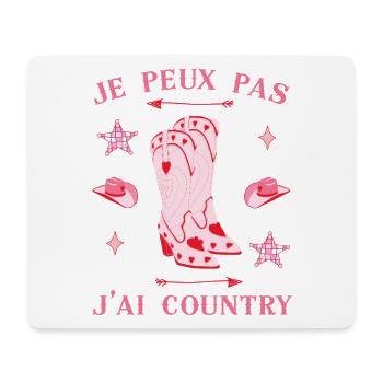 I CAN'T COUNTRY RODEO BOOT GIRL - Mouse Pad (horizontal) - white - Front
