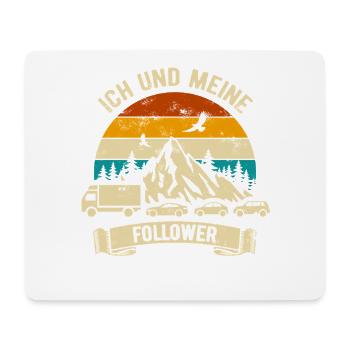 Me and my followers - truck - traffic jam - Mouse Pad (horizontal) - white - Front