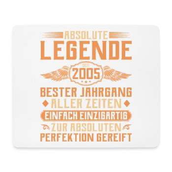 20th birthday - Legend since 2005 - Mouse Pad (horizontal) - white - Front