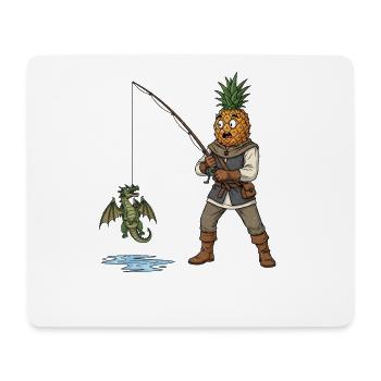 Ananas Mittelalter Drache - Mousepad (Querformat) - Weiß - Vorne