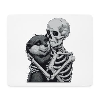 Squelette de loutre pour Halloween - Tapis de souris (format paysage) - blanc - Devant