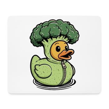Canard brocoli, canard en caoutchouc, canard en caoutchouc, canard en caoutchouc - Tapis de souris (format paysage) - blanc - Devant