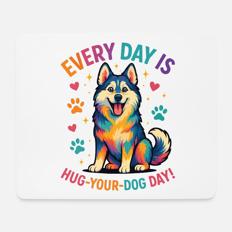 Husky - Mousepad (Querformat) - Weiß