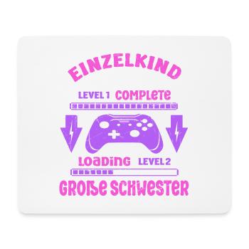 Einzelkind Complete - Loading Große Schwester 2026 - Mousepad (Querformat) - Weiß - Vorne