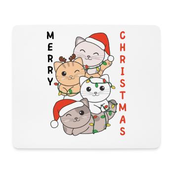 Cat Christmas tree Christmas animals cats - Mouse Pad (horizontal) - white - Front