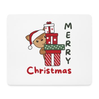 Reh Weihnachten Geschenk Winter Tiere Rehe - Mousepad (Querformat) - Weiß - Vorne