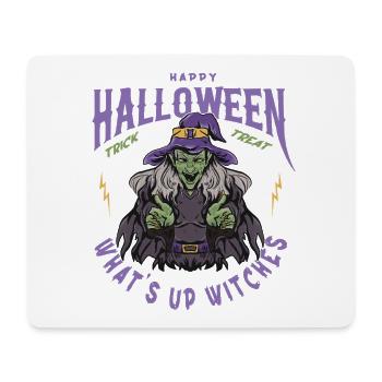 Motif d'Halloween de sorcières effrayantes - Tapis de souris (format paysage) - blanc - Devant