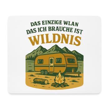 Das Einzige Wlan Das Ich Brauche Ist Wildnis - Mousepad (Querformat) - Weiß - Vorne