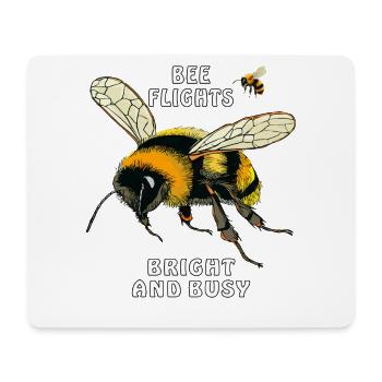 HUMMELN BEE FLIGHTS BRIGHT AND BUSY - Mousepad (Querformat) - Weiß - Vorne