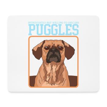 Chiens Puggle Propriétaire de chien Cadeau pour propriétaire de chien - Tapis de souris (format paysage) - blanc - Devant
