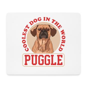 Cadeau pour propriétaire de chien Puggle - Tapis de souris (format paysage) - blanc - Devant