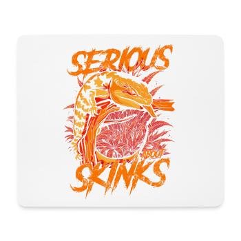 Ernsthaft über Blauzungenskinke Reptilienhalter - Mousepad (Querformat) - Weiß - Vorne