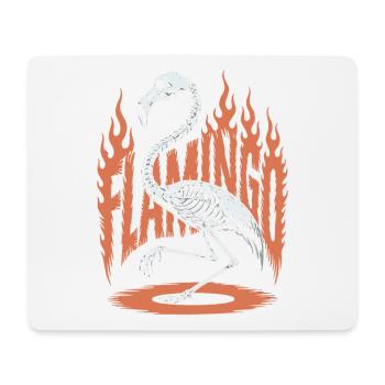Flamingo Flames Skeleton Halloween - Mouse Pad (horizontal) - white - Front