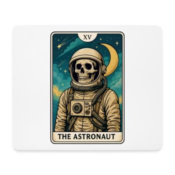 Astronaut mit Totenkopf und Sternenhimmel - Mousepad (Querformat) - Weiß - Vorne