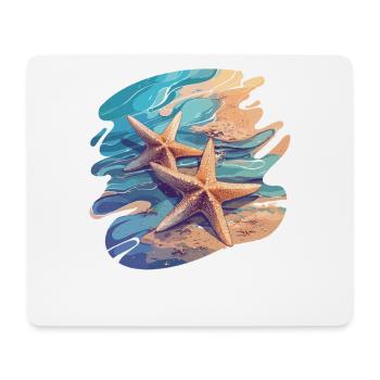 Étoile de mer Étoile de mer - Tapis de souris (format paysage) - blanc - Devant