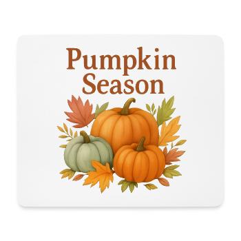  Pumpkin Season – Herbstliche Kürbisse - Mousepad (Querformat) - Weiß - Vorne