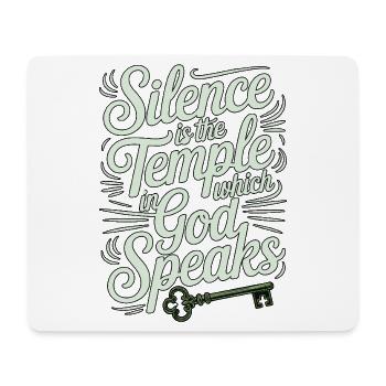 Silence – God Speaks Design - Mousepad (Querformat) - Weiß - Vorne