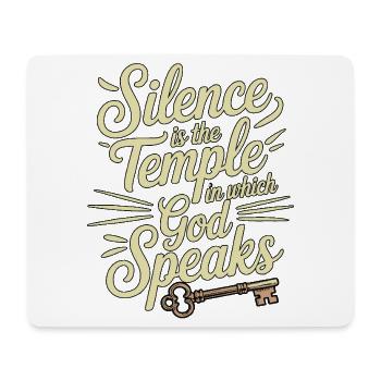 Silence – God Speaks Design - Mousepad (Querformat) - Weiß - Vorne