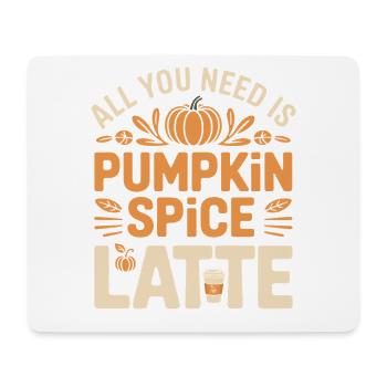 Pumpkin Autumn Pumpkin Spice Latte - Mouse Pad (horizontal) - white - Front