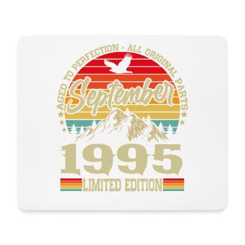 September 1995 Jahrgang Vintage Retro Geburtstag - Mousepad (Querformat) - Weiß - Vorne