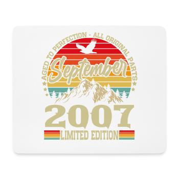 September 2007 Vintage Vintage Retro Birthday - Mouse Pad (horizontal) - white - Front