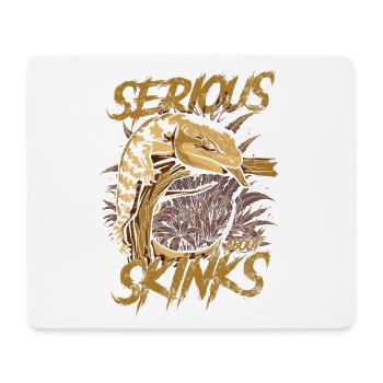 Ernsthaft über Blauzungenskinke Reptilienhalter - Mousepad (Querformat) - Weiß - Vorne