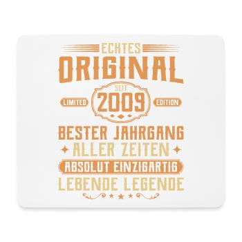 Genuine original since 2009 - 16th birthday - Mouse Pad (horizontal) - white - Front