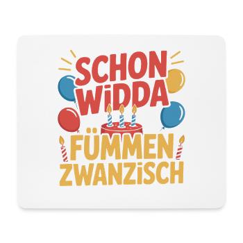Schon Widda Fümmen Zwanzisch 50. Geburtstag - Mousepad (Querformat) - Weiß - Vorne