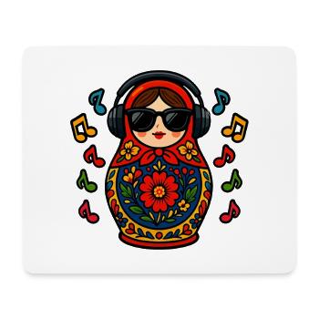  Russian Matroschka Musik Russland Russische - Mousepad (Querformat) - Weiß - Vorne