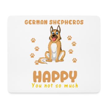 German Shepherd Happiness - Mouse Pad (horizontal) - white - Front