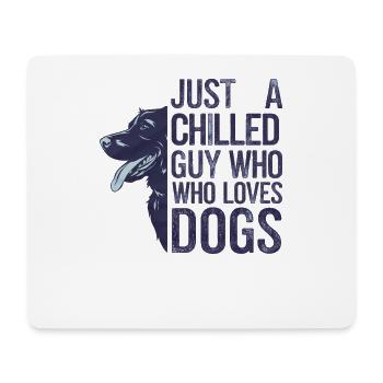 Grafik für entspannte Hundeliebhaber - Mousepad (Querformat) - Weiß - Vorne