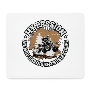 Courses de boue Ma passion Mes courses de boue Camions tout-terrain - Tapis de souris (format paysage) - blanc - Devant