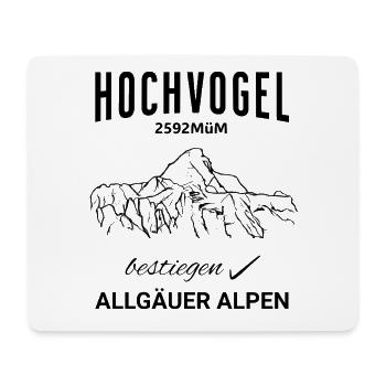 Hochvogel Alpes d'Allgäu - Tapis de souris (format paysage) - blanc - Devant