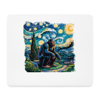 Sternennacht Bigfoot-Szene - Mousepad (Querformat) - Weiß - Vorne