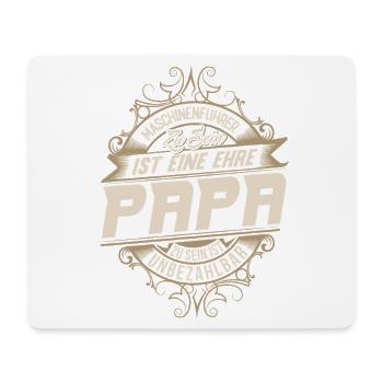 Papa opérateur de machine - Tapis de souris (format paysage) - blanc - Devant