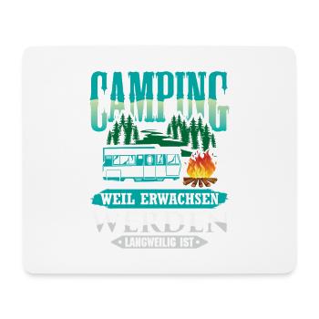 Camper Camping Wohnwagen Spruch - Mousepad (Querformat) - Weiß - Vorne