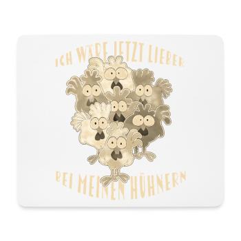Chickens Saying - Mouse Pad (horizontal) - white - Front