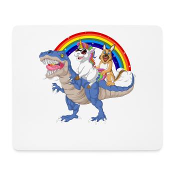 German Shepherd Unicorn Adventure - Mouse Pad (horizontal) - white - Front