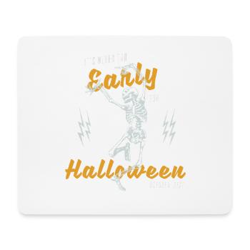 Squelette d'Halloween avec pose de pouvoir - Tapis de souris (format paysage) - blanc - Devant