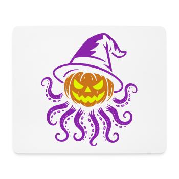 Octopumpkin - Gruseliger Kürbis mit Tentakeln - Mousepad (Querformat) - Weiß - Vorne