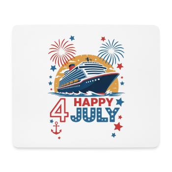 Patriotic Cruise Trip Independence Day 4th of July - Mouse Pad (horizontal) - white - Front