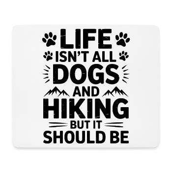 Wandern Spruch Hunde Berge Wandern Geschenk - Mousepad (Querformat) - Weiß - Vorne