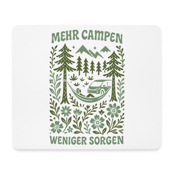 Plus Camping Moins de soucis Camping Aventure - Tapis de souris (format paysage) - blanc - Devant